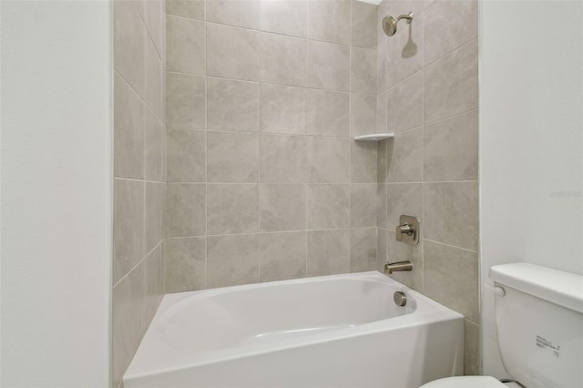 full bathroom with tub / shower combination and toilet