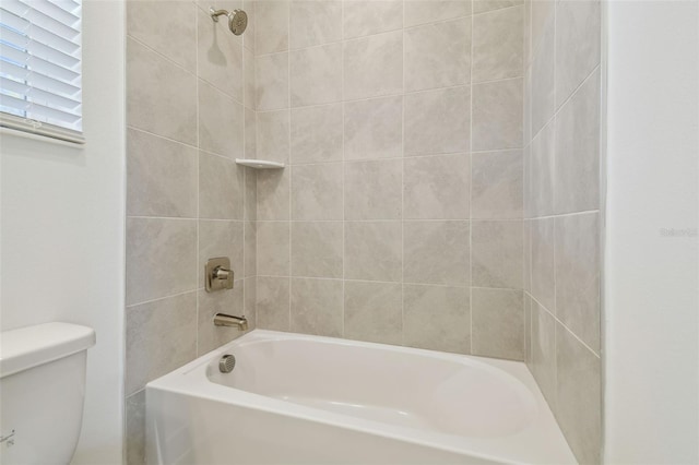 full bath with bathing tub / shower combination and toilet