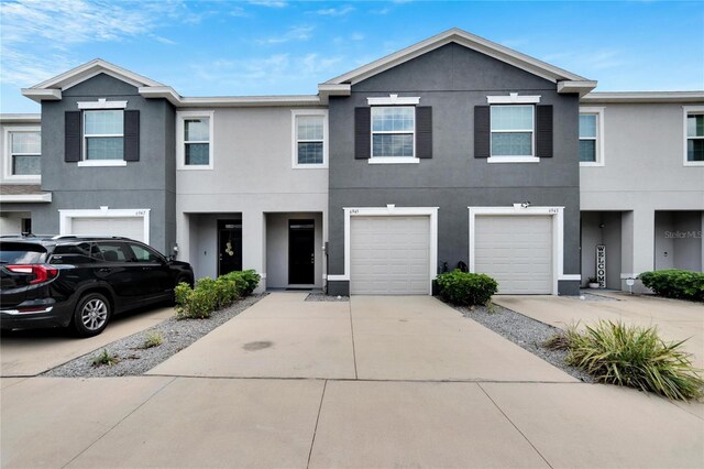 view of property featuring a garage