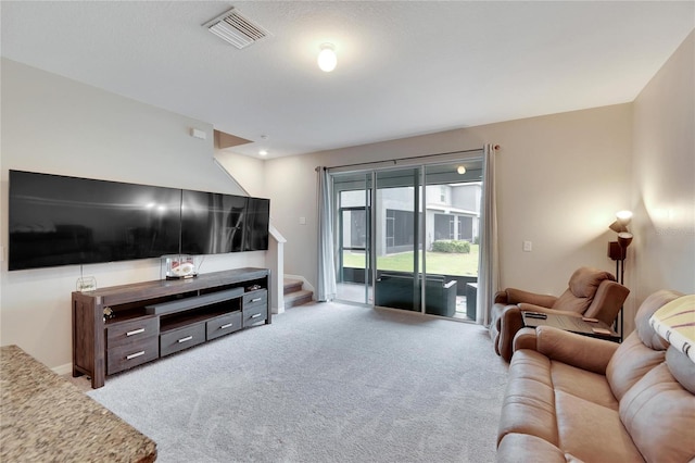 view of carpeted living room