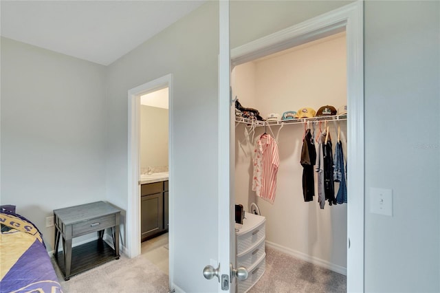 closet featuring sink