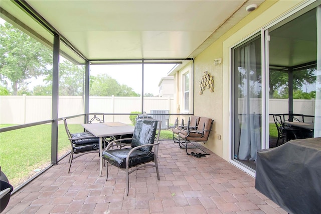 view of sunroom