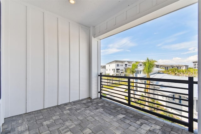 balcony featuring a residential view