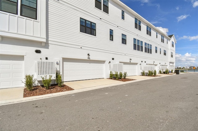 exterior space featuring an attached garage