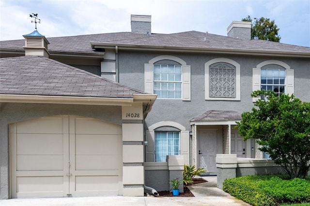 view of front of home featuring a garage