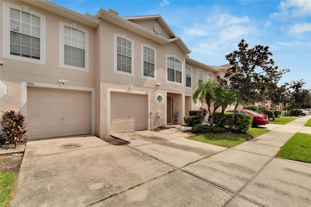 view of property featuring a garage