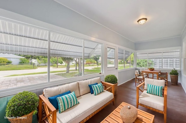 view of sunroom / solarium