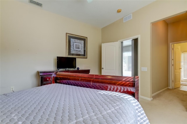 25954 Risen Star Dr, Wesley Chapel, FL 33544 - carpeted bedroom featuring lofted ceiling