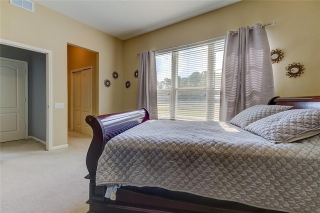 bedroom with carpet