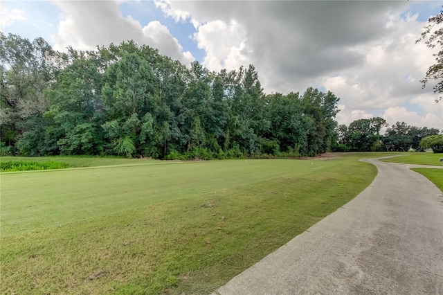 view of home's community featuring a lawn