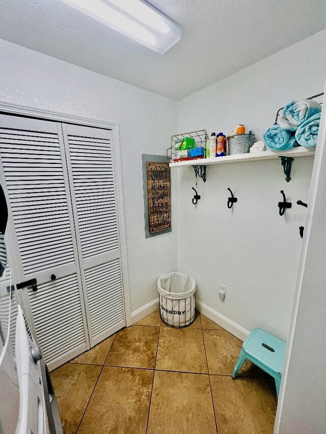 interior space with light tile patterned floors