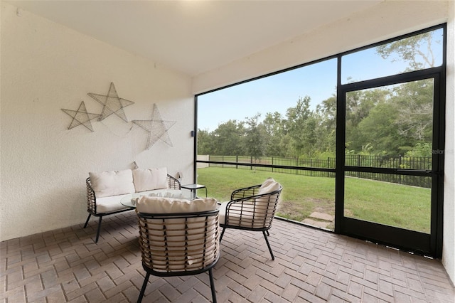 view of sunroom / solarium