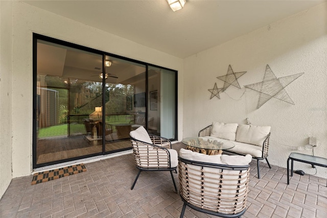 view of patio with an outdoor hangout area