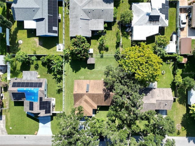 drone / aerial view with a residential view