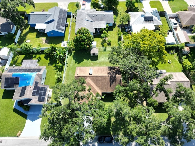 bird's eye view with a residential view