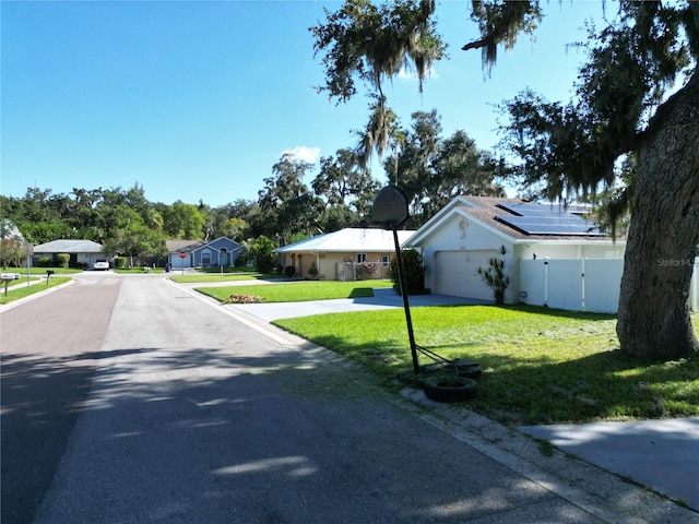 view of street featuring a residential view