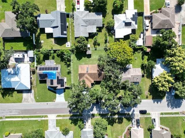 aerial view with a residential view