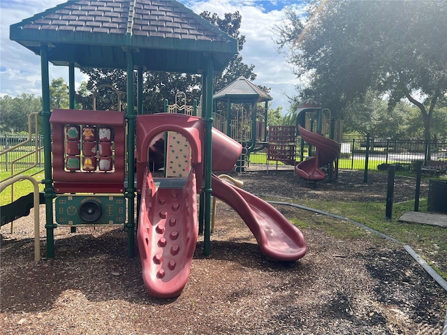 view of jungle gym