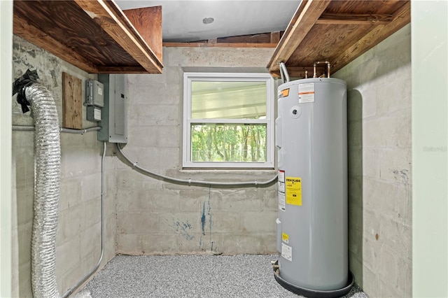 utilities featuring electric water heater