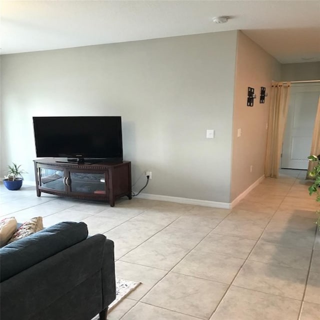 view of tiled living room