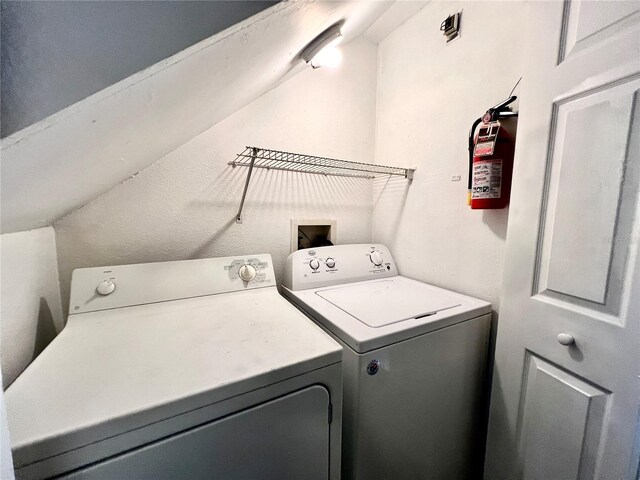 laundry area featuring independent washer and dryer