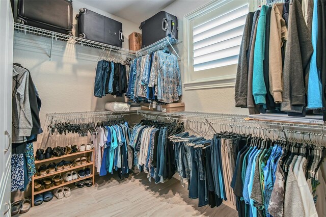 view of walk in closet