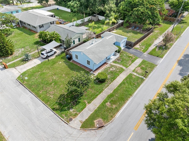 aerial view featuring a residential view