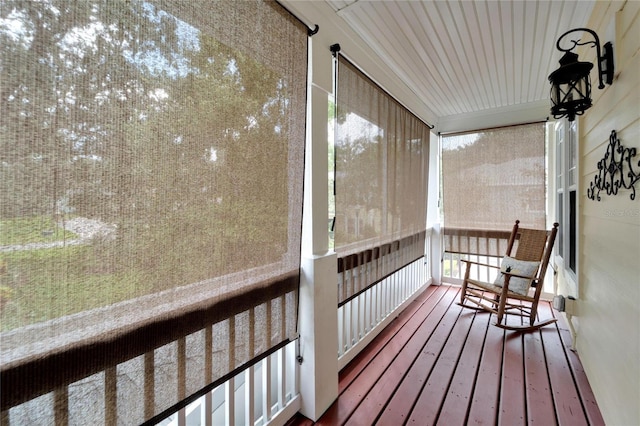 view of sunroom