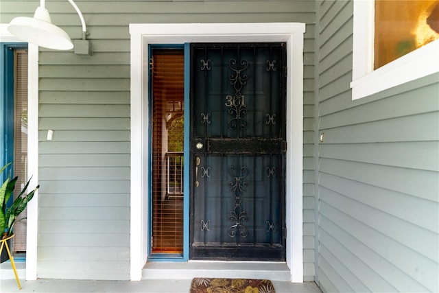 view of doorway to property