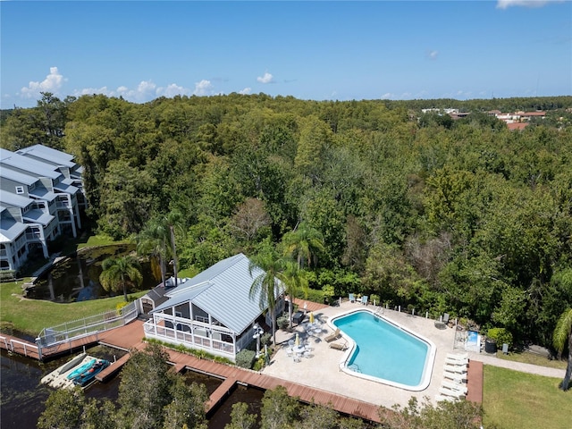 birds eye view of property