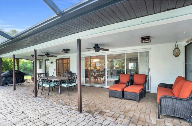 view of patio / terrace with area for grilling