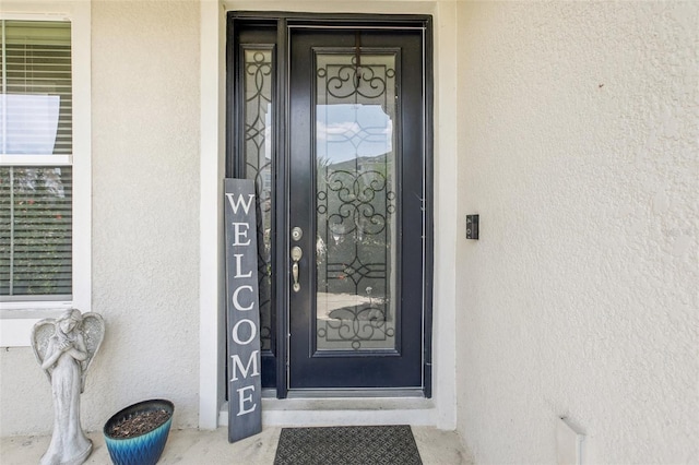 view of doorway to property