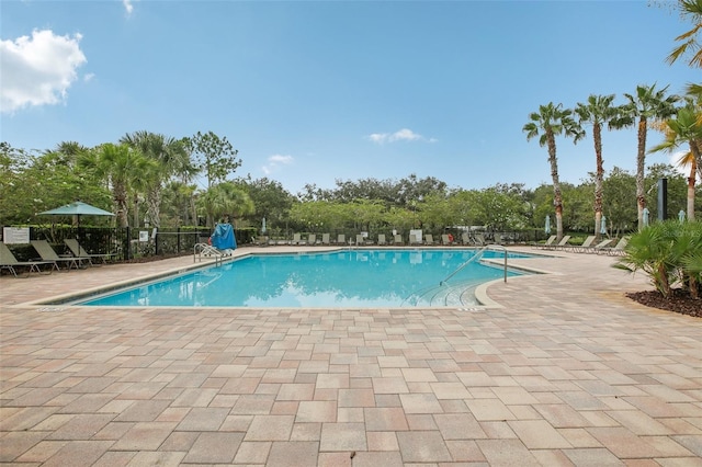 view of pool with a patio