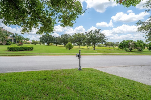 view of road featuring sidewalks