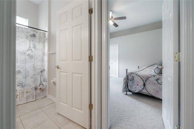 interior space with light colored carpet