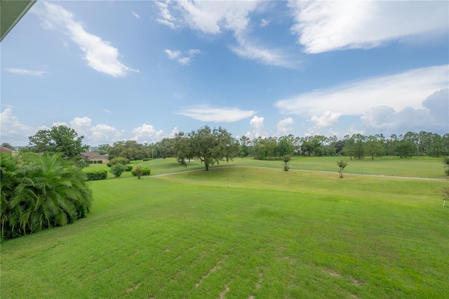 view of community featuring a lawn