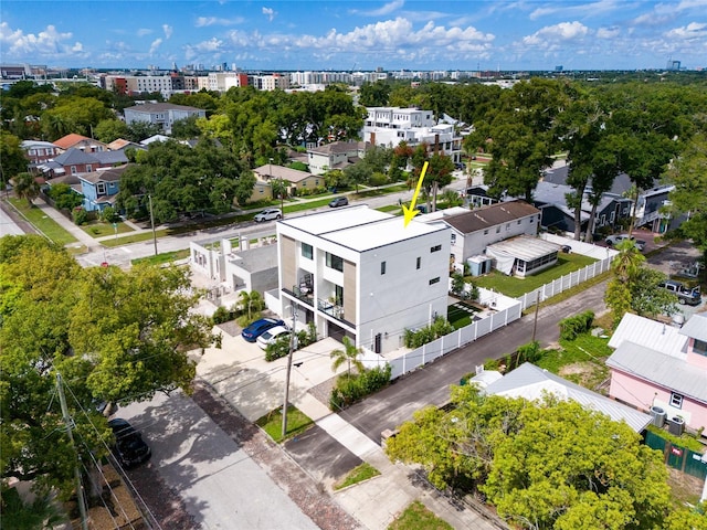 drone / aerial view featuring a residential view