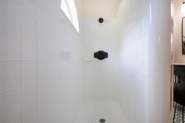 room details with tiled shower