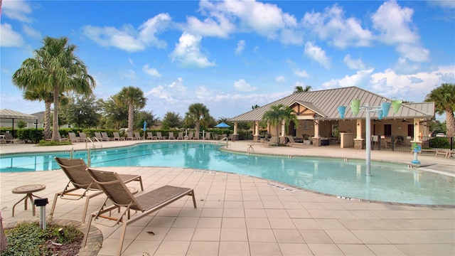 view of pool with a patio area