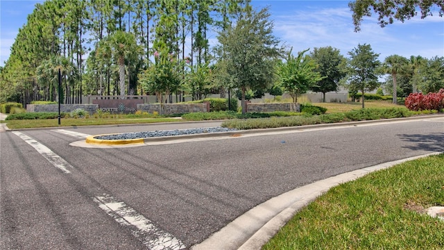 view of street with curbs