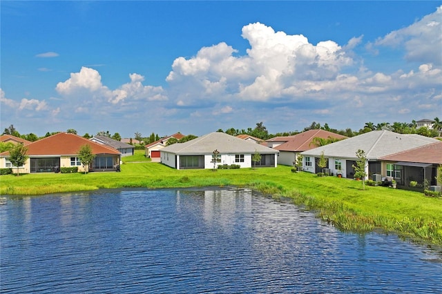 water view featuring a residential view