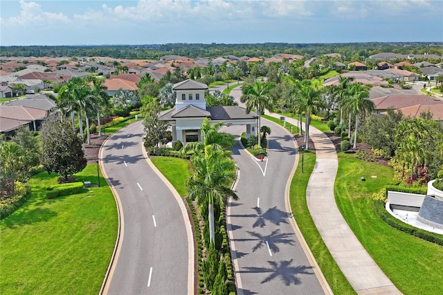 bird's eye view with a residential view
