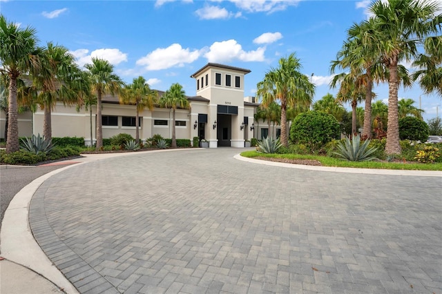 view of front of house featuring stucco siding