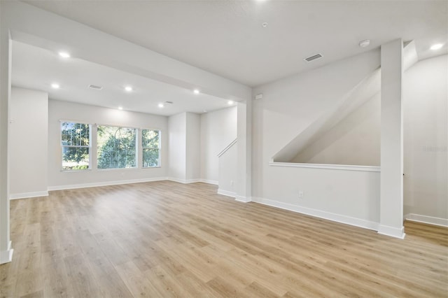 interior space featuring light wood-type flooring