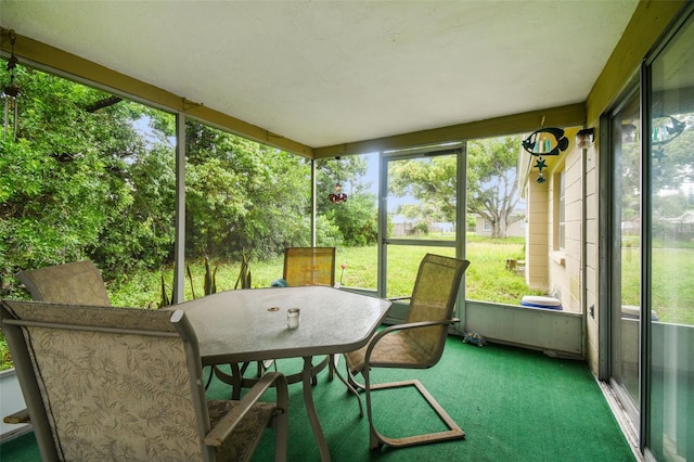 view of sunroom