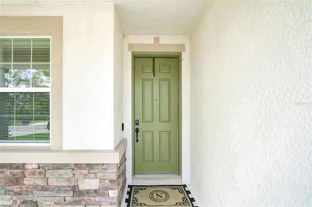 view of doorway to property