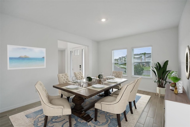 dining room featuring hardwood / wood-style flooring