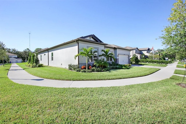 view of home's exterior featuring a lawn