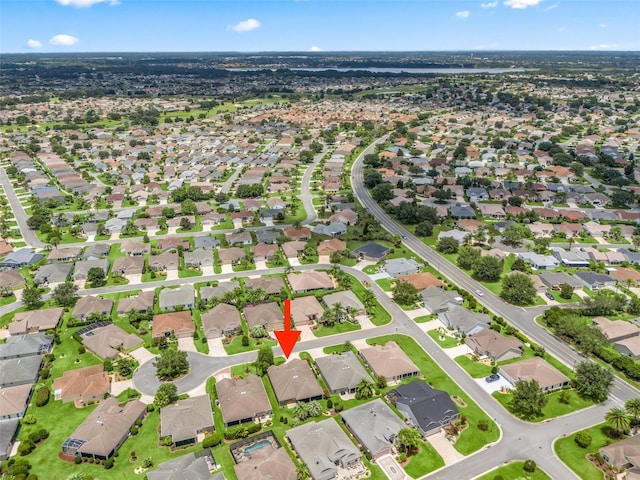 drone / aerial view featuring a residential view