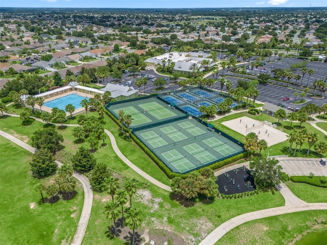 drone / aerial view featuring a residential view